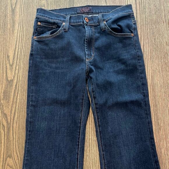 James Jeans Humphrey High Rise Flare Leg Jeans  Adore Stretch Dark Wash Blue - Picture 3 of 11